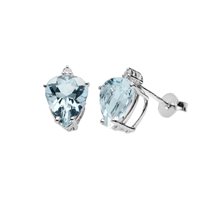 Orecchini Promesse Donna Vita in Oro bianco Acquamarina 0.65 Ct OACQ4 - OACQ4